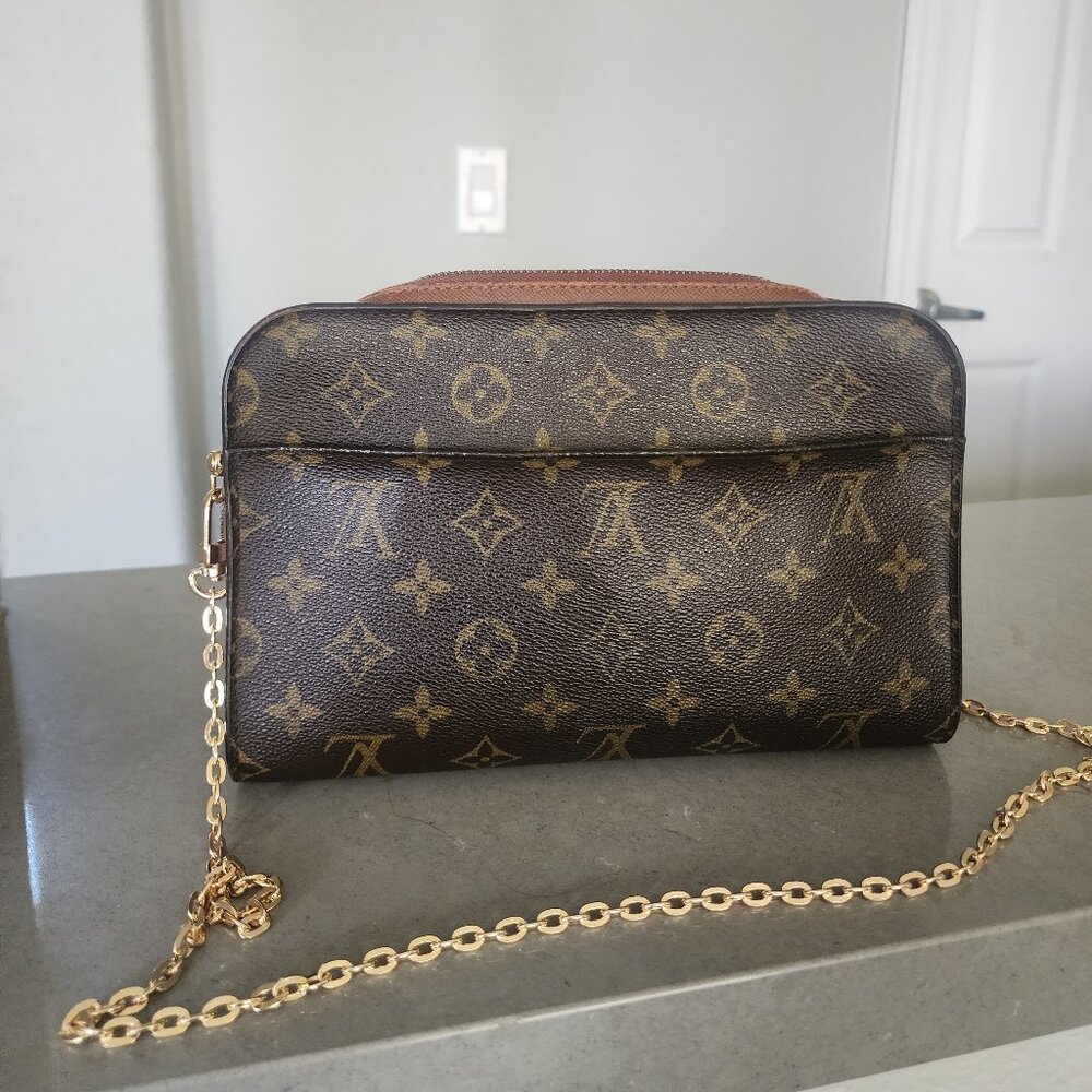 Authentic LV Monogram Clutch converted to Crossbody or shoulder bag